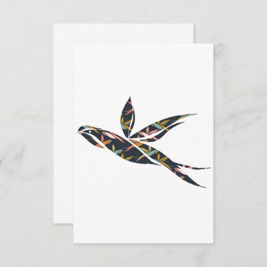 Flying swallow kaart (Voorkant / Achterkant)