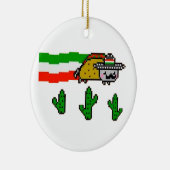 Flying Taco Cat Keramisch Ornament (Rechts)