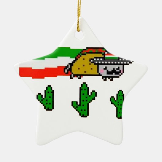 Flying Taco Cat Keramisch Ornament (Voorkant)