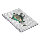 Flying Teapot 1 Green and Yellow Notitieboek (Rechterzijde)