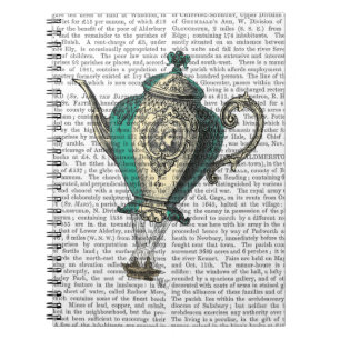 Flying Teapot 1 Green and Yellow Notitieboek