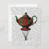 Flying Teapot 2 Red en Green Briefkaart (Voorkant / Achterkant)