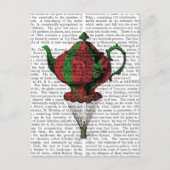 Flying Teapot 2 Red en Green Briefkaart (Voorkant)