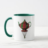 Flying Teapot 2 Red en Green Mok (Links)