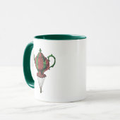Flying Teapot 2 Red en Green Mok (Voorkant links)