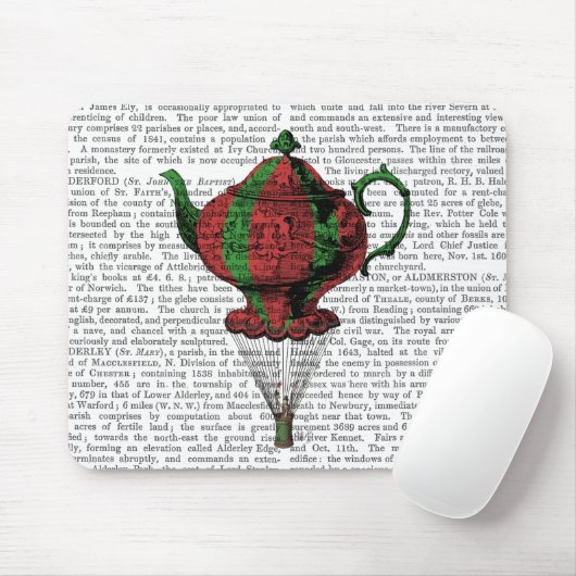 Flying Teapot 2 Red en Green Muismat (Met muis)
