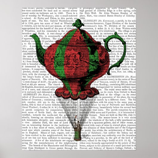 Flying Teapot 2 Red en Green Poster (Voorkant)