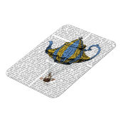 Flying Teapot 3 Blue and Yellow Magneet (Linkerzijde)