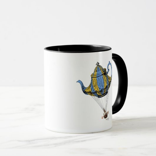 Flying Teapot 3 Blue and Yellow Mok (Voorkant rechts)