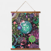 Flying Through Space: A Maximalist Abstract  Hangend Wandkleed (Voorkant)