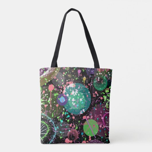 Flying Through Space: A Maximalist Abstract  Tote Bag (Achterkant)
