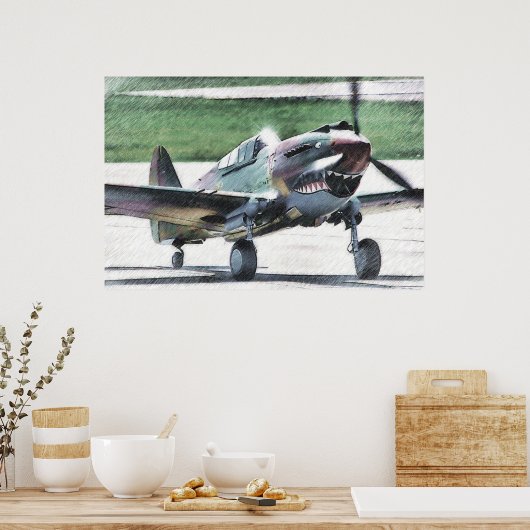 Flying Tiger - AVG Poster (Keuken)