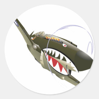 FLYING TIGER RONDE STICKER