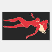 Flying Tigers - Hell's Angel Rechthoekige Sticker (Voorkant)