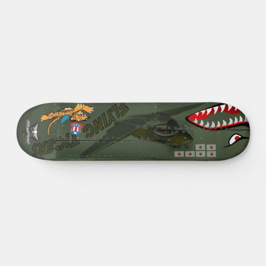 Flying Tigers P-40 Skateboard (Horizontaal)