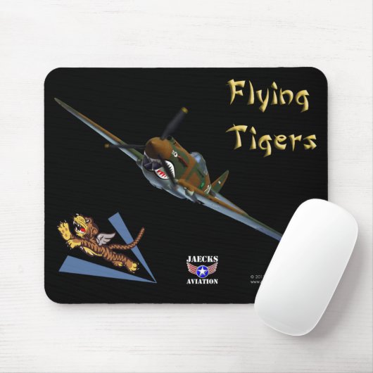 Flying Tigers P-40B Warhawk Mousepad Muismat (Met muis)