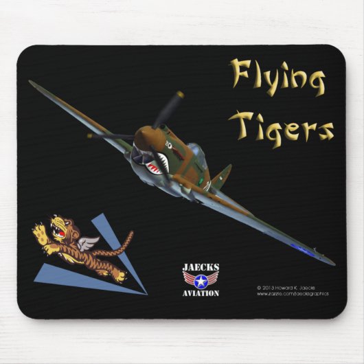 Flying Tigers P-40B Warhawk Mousepad Muismat (Voorkant)