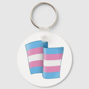 Flying Trans Pride Sleutelhanger