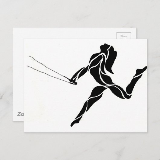 Flying Trapeze stijl Briefkaart (Voorkant / Achterkant)