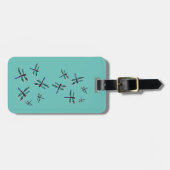 Flying Turquoise Dragonfly Bagagelabel (Voorkant horizontaal)