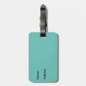 Flying Turquoise Dragonfly Bagagelabel (Achterkant verticaal)