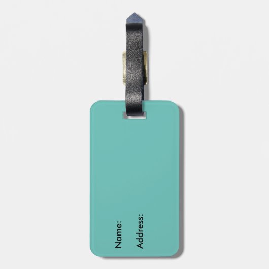 Flying Turquoise Dragonfly Bagagelabel (Achterkant verticaal)