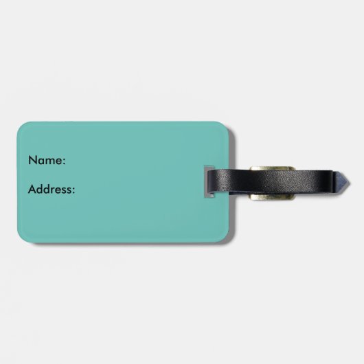 Flying Turquoise Dragonfly Bagagelabel (Achterkant horizontaal)