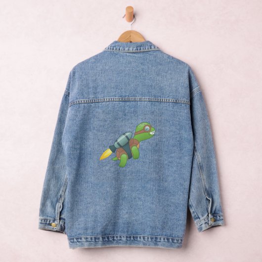 Flying Turtle with a Jetpack Denim Jacket (Hangar)