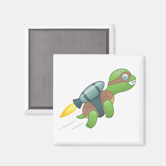 Flying Turtle with a Jetpack Magneet (Voorkant / Achterkant)