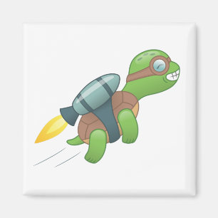 Flying Turtle with a Jetpack Magneet