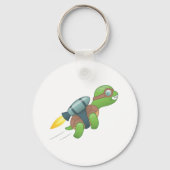 Flying Turtle with a Jetpack Sleutelhanger (Achterkant)