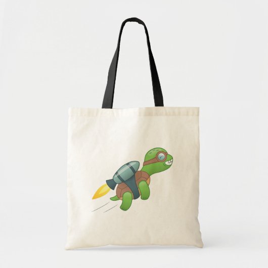 Flying Turtle with a Jetpack Tote Bag (Voorkant)