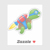 Flying Turtle with a Red Jetpack Sticker (Vel)