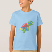Flying Turtle with a Red Jetpack T-shirt (Voorkant)