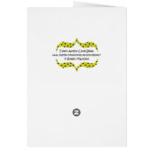 Flying Umbrella Man  Handwriting Note Card (Achterkant)