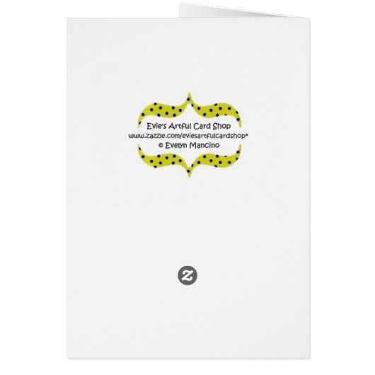 Flying Umbrella Man  Handwriting Note Card (Achterkant)