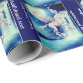 Flying Unicorn Fantasy Horse Personalized Cadeaupapier (Rol Hoek)