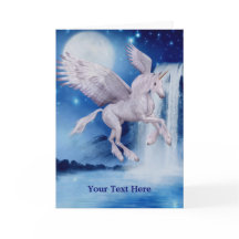 Flying Unicorn Fantasy Horse Photo Card