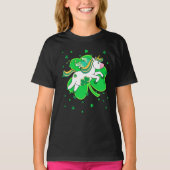 Flying Unicorn St Patricks Day Irish Shamrock T-shirt (Voorkant)