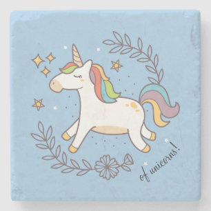 Flying Unicorn Stenen Onderzetter