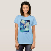 Flying Unicorn Waterfall Fantasy Horse Art T-shirt (Voorkant volledig)