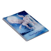 Flying Unicorn Waterfall gepersonaliseerd Notitieboek (Rechterzijde)