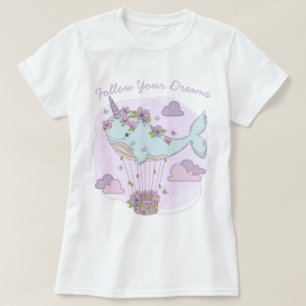 Flying Unicorn Whale T-shirt