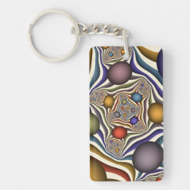 Flying Up, Colorful Modern Abstract Fractal Art Sleutelhanger