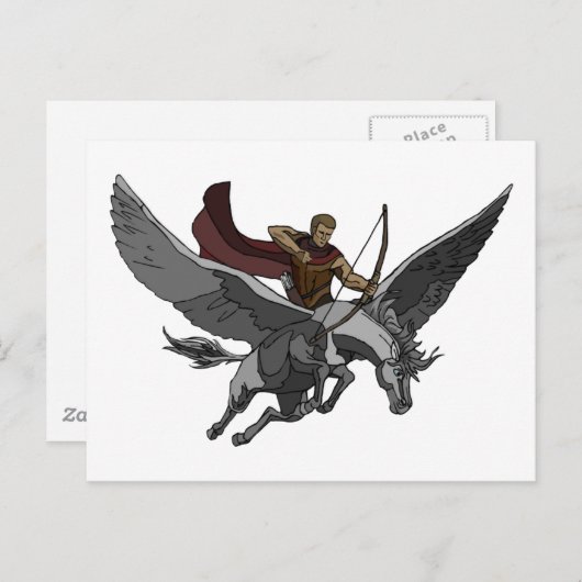 Flying Warrior Briefkaart (Voorkant / Achterkant)