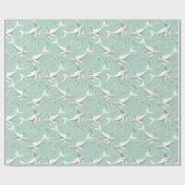 Flying Whale Party Patroon Cadeaupapier (Vlak)