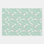 Flying Whale Party Patroon Inpakpapier Vel (Voorkant 2)