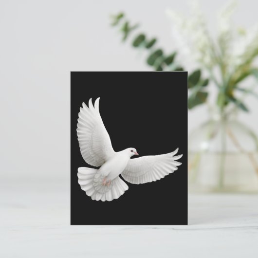 Flying White Dove Briefkaart (Staand voorkant)