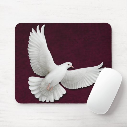 Flying White Dove  Mousepad Muismat (Met muis)