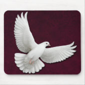 Flying White Dove  Mousepad Muismat (Voorkant)